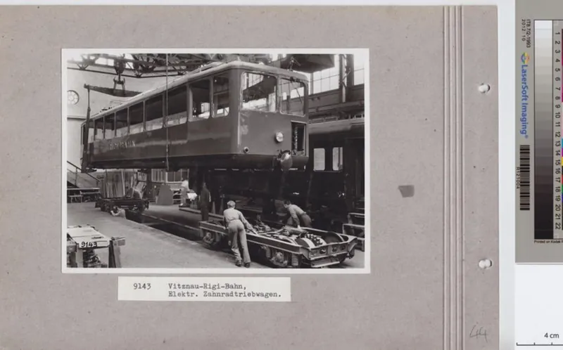 Vitznau- Rigi -Bahn,Kasten zum Elektrischer Zahnradtriebwagen (ca. 1953)