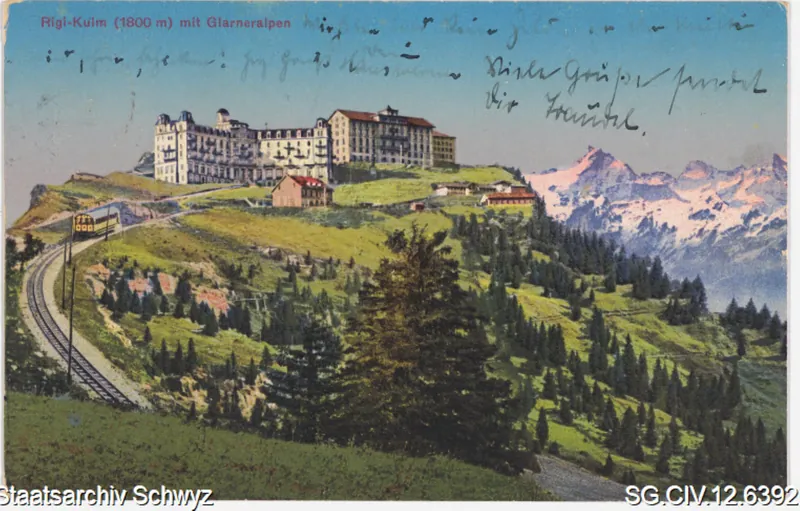 Rigi-Kulm mit Glarneralpen (1927)