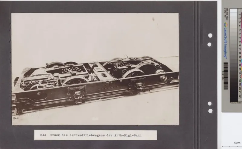 Truck des Zahnradtriebwagens der Arth- Rigi -Bahn (ca. 1925)
