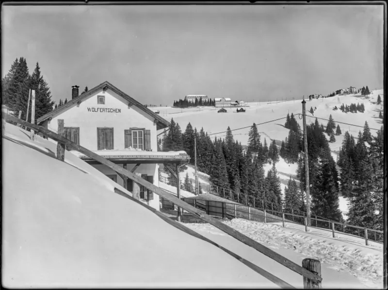 Goldau, Arth- Rigi -Bahn, Station Wölfertschen, Teilaussenansicht (3/1932)