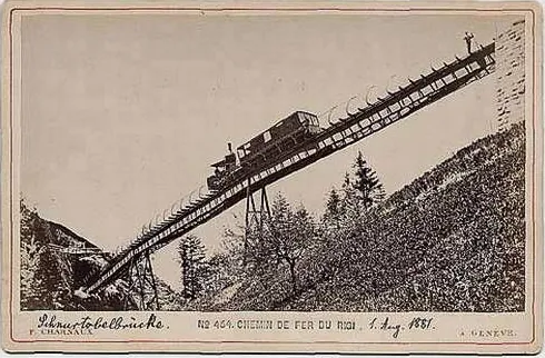 Rigi Bahn 1881 Schnurtobelbruecke (1881)