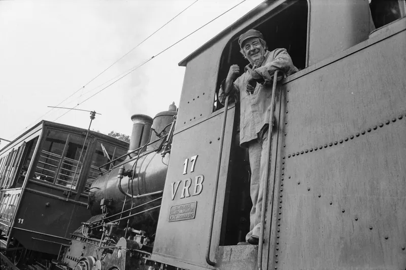 Paul Bühlmann on the occasion of a trip to Rigi, steam train (14.10.1979)