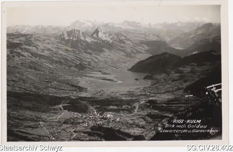 Rigi-Kulm, Blick nach Goldau, Lauerzersee und Glarneralpen (keine Angabe)