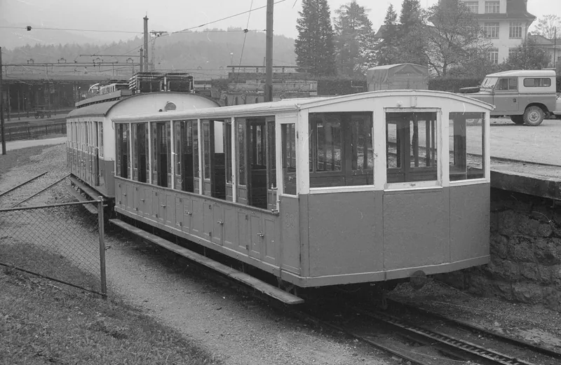 Arth-Goldau, Arth-Rigi Railway, side door car from 1875/1899 (08.10.1966)