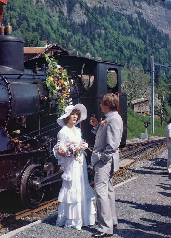 Rigi Kaltbad, Wedding Train Ride on a Steam Locomotive (1978)