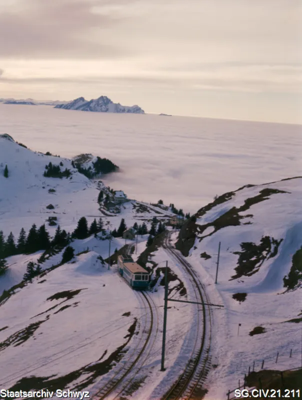 Winterimpressionen auf der Rigi (zwischen 1950 und 1980)