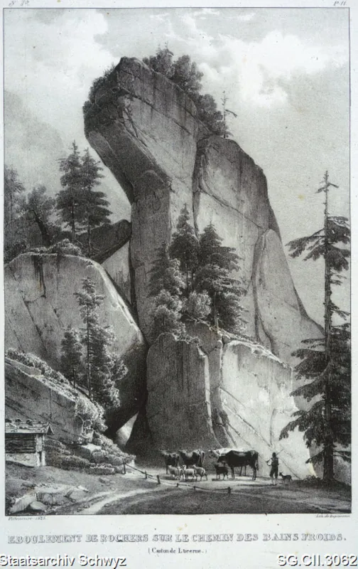 Felsenweg nach Rigi-Kaltbad (1825)