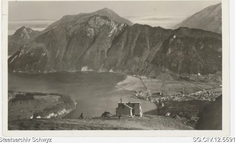 Stoos, Fronalpstock mit Blick gegen Brunnen und Rigi (keine Angabe)