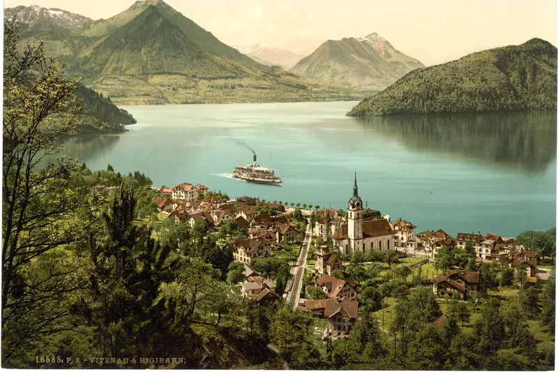 Vitznau and Rigibahn, Lake Lucerne, Switzerland (between 1890 and 1900)