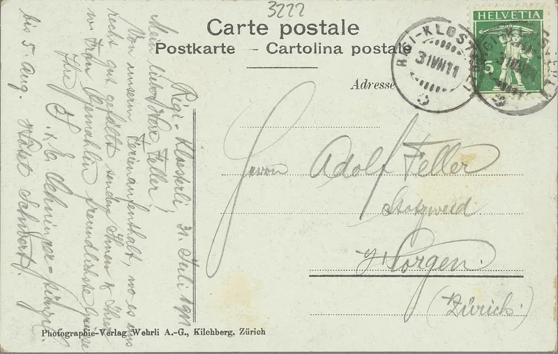 Rigi, view of Klösterli, Scheidegg and Glarus Alps (vor 31.07.1911)