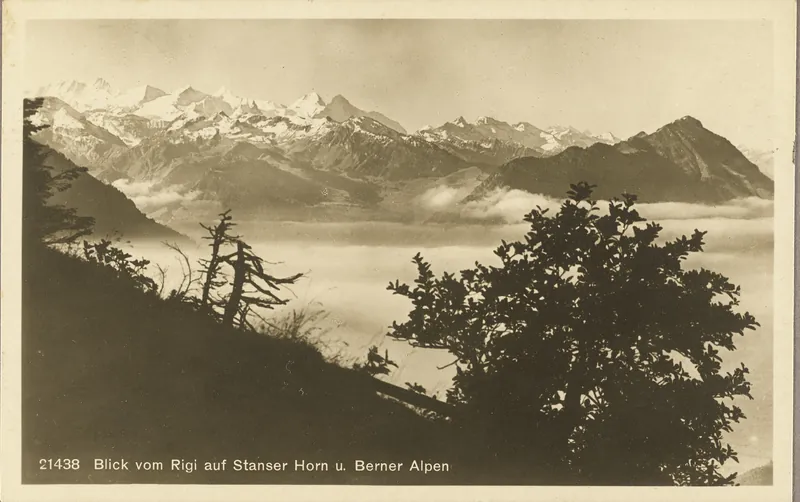 View from Rigi to Stanser Horn and Bernese Alps (vor 30.06.1921)