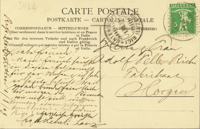 Rigi Unterstetten, Hôtel (vor 01.08.1909)
