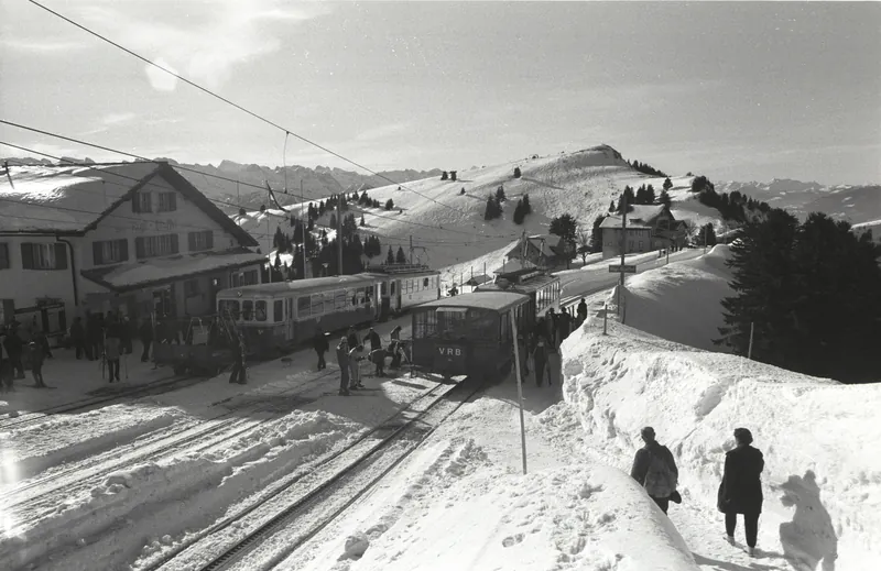 Station Rigi Relay, skiing (22.12.1974)