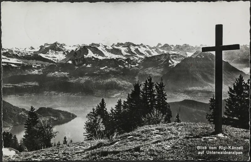 View from Rigi-Känzeli to Unterwald Alps (ca. 1950)