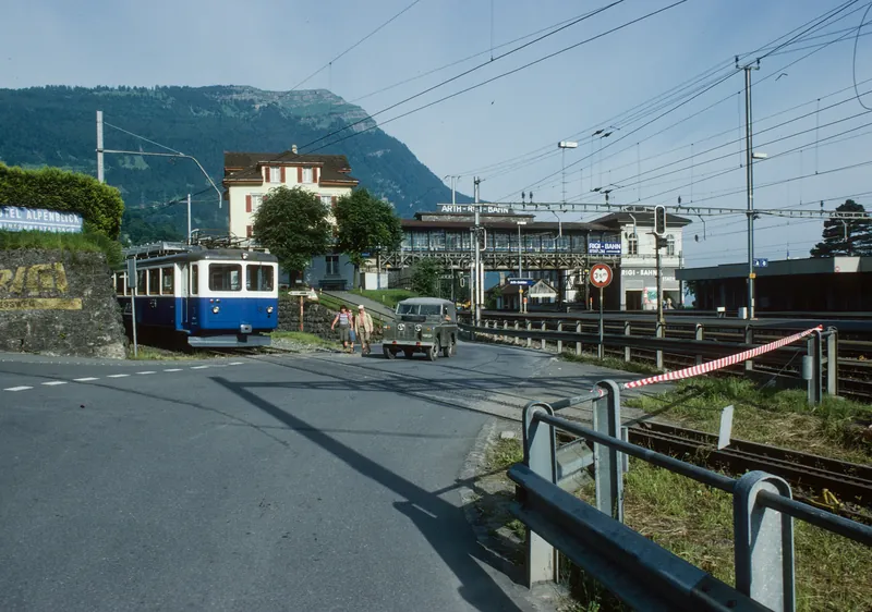 Arth-Rigi Railway (ARB) cogwheel railcar BDhe 2/4 11 (7/1985)
