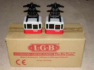 Vintage LGB (Lehmann-Gross-Bahn) Motorized Rigi Cable Car Set with Original Box, G Scale, NOS, Made In West Germany (Sold)