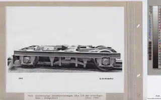 Elektrischer Zahnradtriebwagen CFhe 2/4 der Arth- Rigi -Bahn, Drehgestell (ca. 1949)