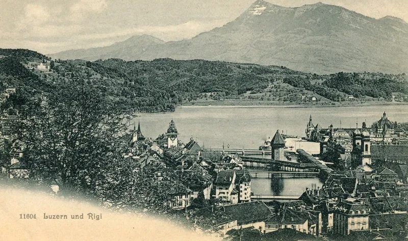 Lucerne and Rigi (Old Postcard)