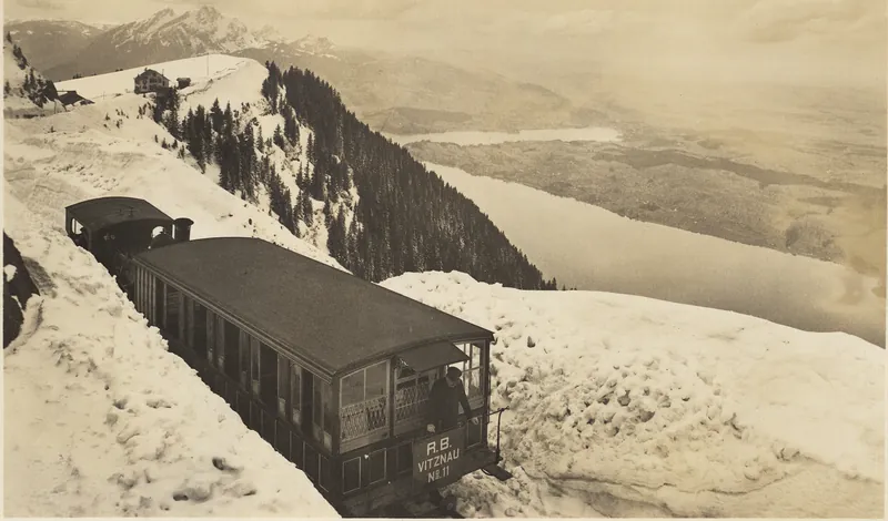 Vitznau-Rigi Railway, view from Staffelhöhe g. Lucerne (ca. 1920)